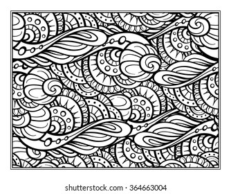 Vector abstract pattern page for antistress coloring