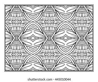 Vector abstract pattern page for antistress coloring