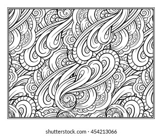 Vector abstract pattern page for antistress coloring