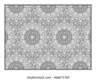Vector abstract pattern page for antistress coloring