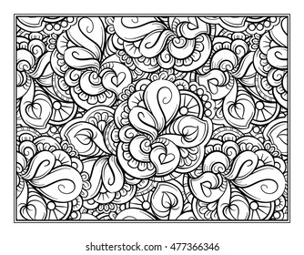 Vector abstract pattern page for antistress coloring