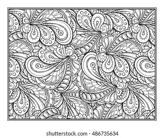 Vector abstract pattern page for antistress coloring