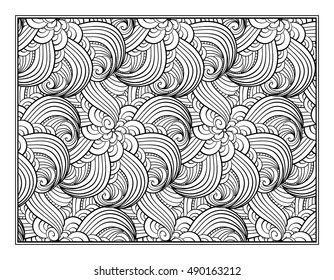 Vector abstract pattern page for antistress coloring