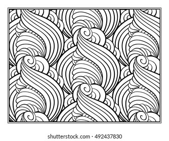 Vector abstract pattern page for antistress coloring