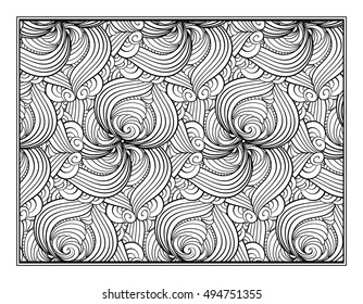 Vector abstract pattern page for antistress coloring