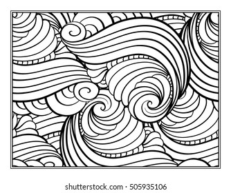 Vector abstract pattern page for antistress coloring