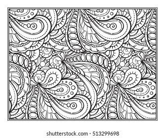Vector abstract pattern page for antistress coloring