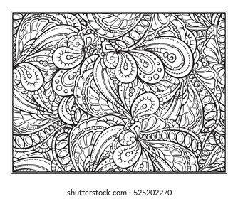 Vector abstract pattern page for antistress coloring