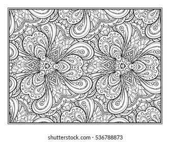 Vector abstract pattern page for antistress coloring
