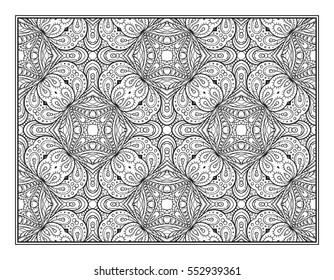 Vector abstract pattern page for antistress coloring