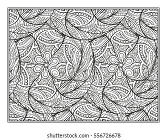 Vector abstract pattern page for antistress coloring