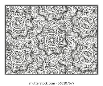 Vector abstract pattern page for antistress coloring