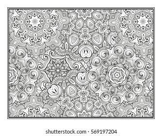 Vector abstract pattern page for antistress coloring