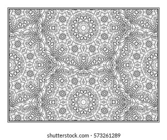 Vector abstract pattern page for antistress coloring