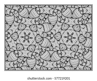 Vector abstract pattern page for antistress coloring