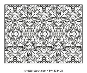 Vector abstract pattern page for antistress coloring