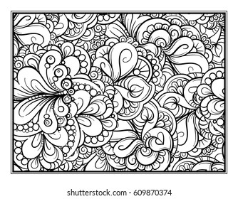 Vector abstract pattern page for antistress coloring