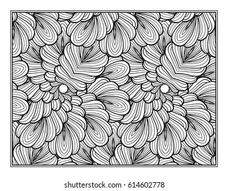 Vector abstract pattern page for antistress coloring