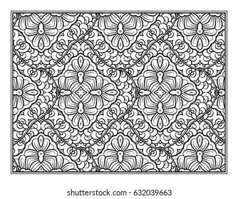 Vector abstract pattern page for antistress coloring