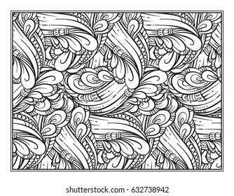 Vector abstract pattern page for antistress coloring
