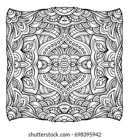 Vector abstract pattern page for antistress coloring