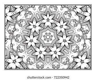 Vector abstract pattern page for antistress coloring