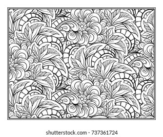 Vector abstract pattern page for antistress coloring