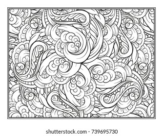 Vector abstract pattern page for antistress coloring