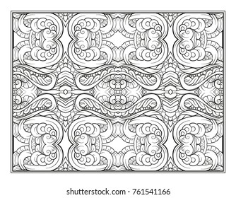 Vector abstract pattern page for antistress coloring