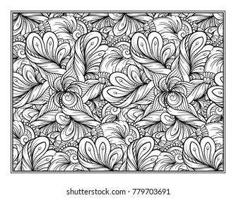 Vector abstract pattern page for antistress coloring