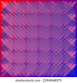 Vector abstract pattern in pink color on blue and red background