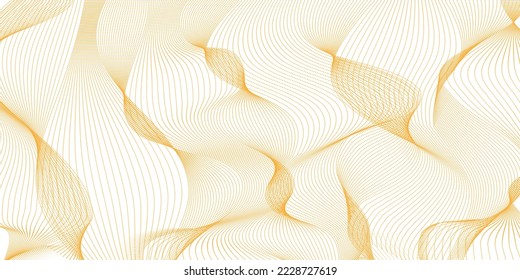 Vector abstract pattern of starry golden lines in the form of a grid. Dynamic background.