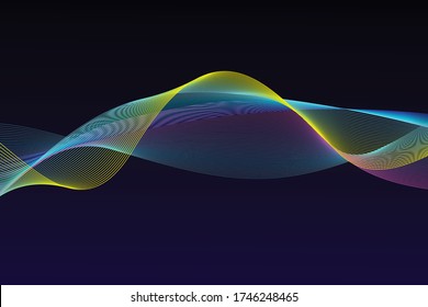 Vector Abstract pattern. wave neon laser concept background.