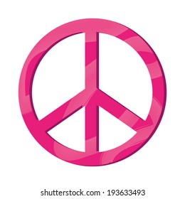 Vector Abstract Peace Icon Isolated On Background