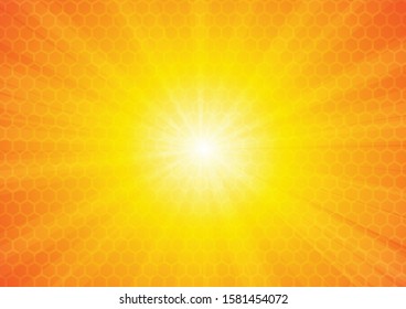 Vector : Abstract pentagons on yellow background
