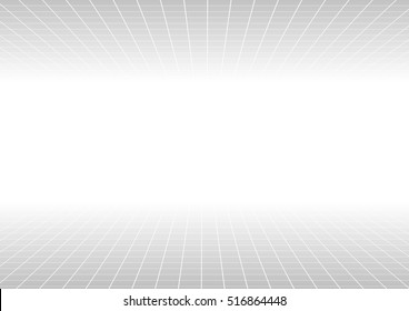 Vector : Abstract Perspective Grid Line On White Background