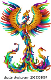 Vektorgrafik der abstrakten Phoenix-Vogelgrafik