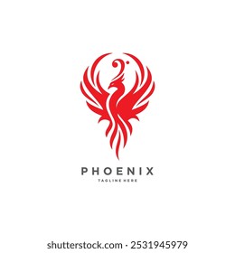 vector abstract phoenix logo. logo templates