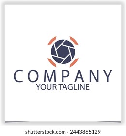 Vector abstract photography logo template design