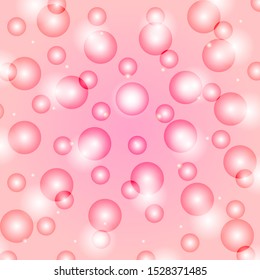 Vector abstract pink background with blur bokeh light effect. Abstract defocused circular background. Bokeh sparkle banner.
