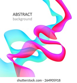 vector abstract pink and blue background for web template or brochure, curves, 3d, EPS 8