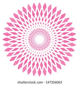 vector abstract pink circle flower
