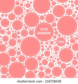 Vector abstract pink circles background