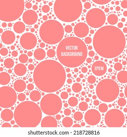Vector abstract pink circles background