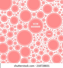 Vector abstract pink circles background