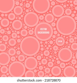 Vector abstract pink circles background