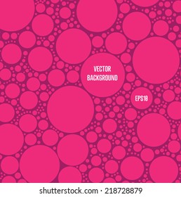 Vector abstract pink circles background