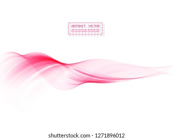 Vector Abstract pink curved lines background. Template brochure design. eps10