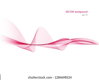 Vector Abstract pink curved lines background. Template brochure design. eps10