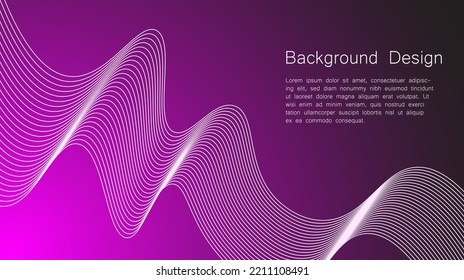 Vector Abstract Pink Curved Lines Background. Template Brochure Design. Light Abstract Animation Background Seamless Loop.